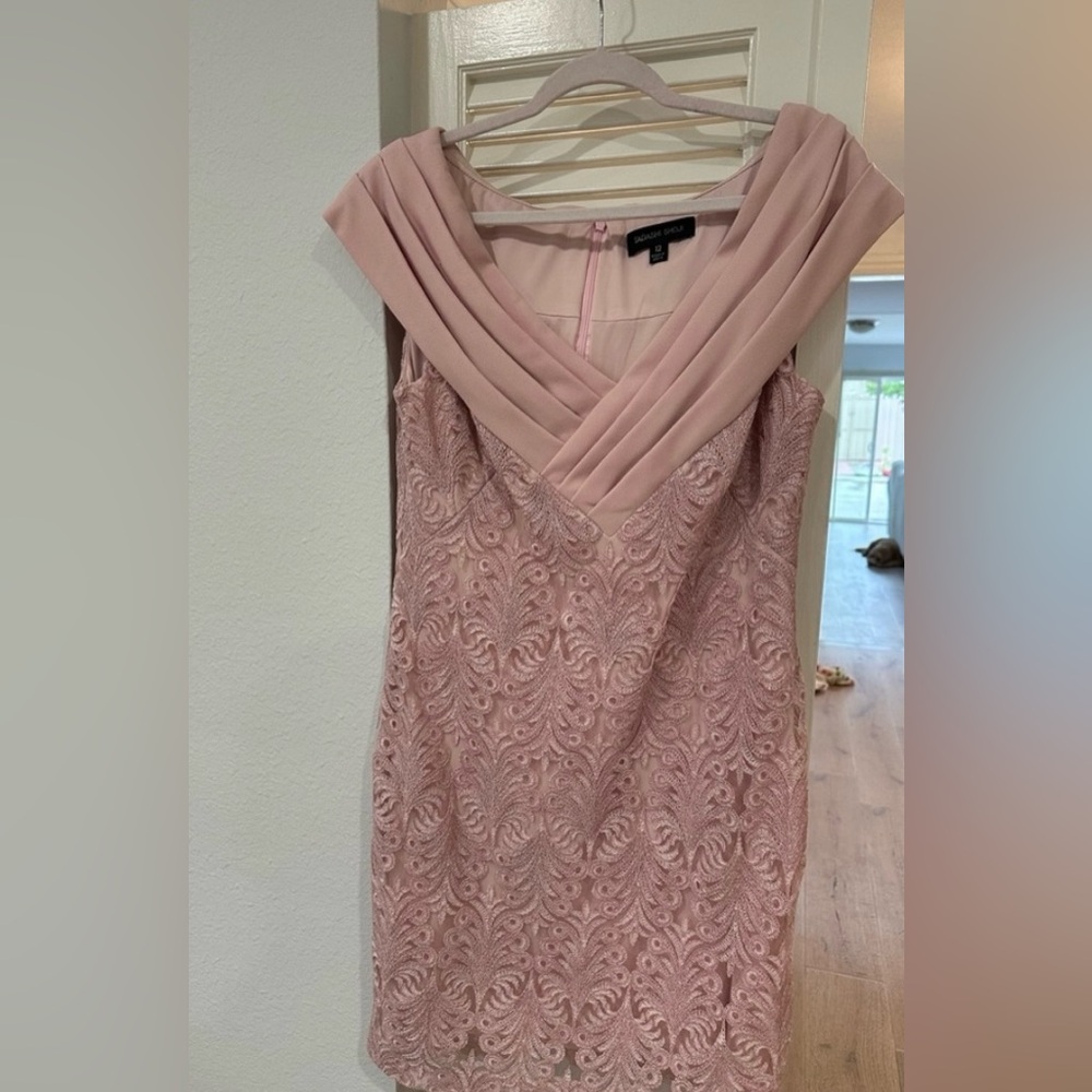 Elegant Pink Lace Dress